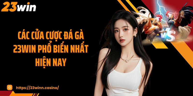 Các cửa cược đá gà 23WIN phổ biến nhất hiện nay