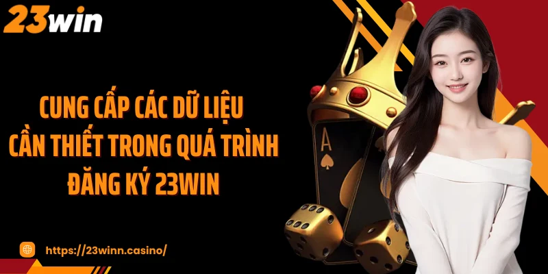 Cung cấp các dữ liệu cần thiết trong quá trình đăng ký 23Win