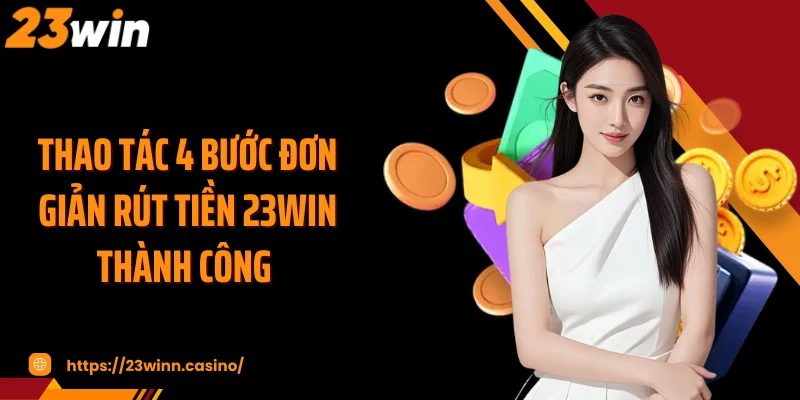 Thao tác 4 bước đơn giản rút tiền 23Win thành công 
